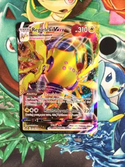 Pokemon TCG Regieleki VMAX Silver Tempest 058/195 Holo Ultra Rare pack fresh - Image 1