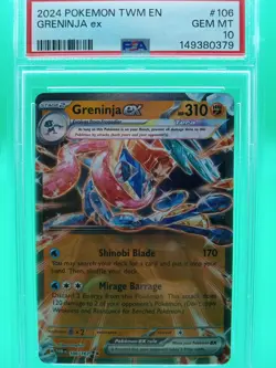 2024 Pokemon Twilight Masquerade Greninja Ex #106 PSA GEM MINT 10 - Image 1