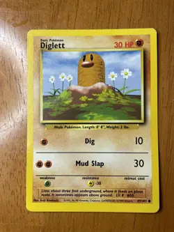 Pokemon TCG Diglett 47/102 Base Set Unlimited - NM - Image 1