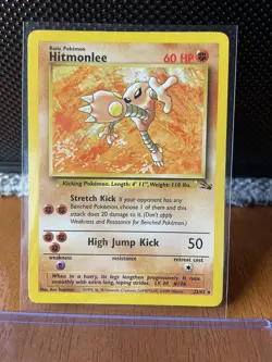 Pokemon TCG Hitmonlee 22/62 Fossil Unlimited - NM - Image 1