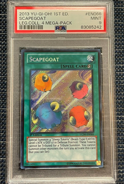 Scapegoat 2013 PSA 9 Mint LCJW-EN066 Secret Rare 1st Edition Yugioh Legendary - Image 1