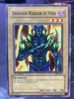 Unknown Warrior Of Fiend SDK-017 Structure Deck: Kaiba 1st Edition Yugioh - Image 1