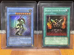 Yugioh! TCG Lot of 2: Black Luster Soldier & Black Luster Ritual 1st Edition -NM - Image 1