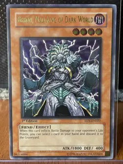 Yugioh! TCG Brron, Mad King of Dark World EEN-EN022 Ultimate Rare 1st Edition-NM - Image 1