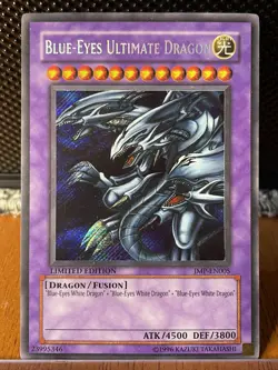 Yugioh! TCG Blue-Eyes Ultimate Dragon JMP-EN005 Secret Rare Limited Edition - LP - Image 1