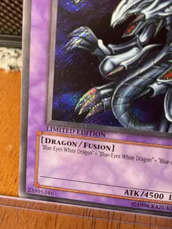 Yugioh! TCG Blue-Eyes Ultimate Dragon JMP-EN005 Secret Rare Limited Edition - LP - Image 5