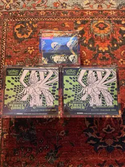 Pokemon TCG Perfect Order Pokemon Center ETB x2 & Booster Box x1 Bundle W/ Cases - Image 1