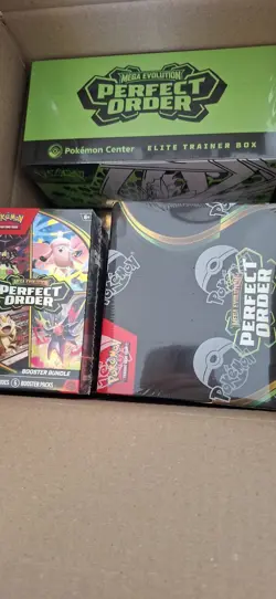 Pokemon Center Perfect Order Bundle: 2x Etb, 1 Booster Box, 2x Booster Bundle - Image 1