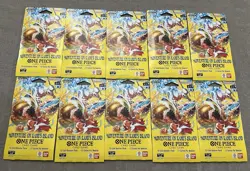 One Piece Adventure On Kami’s Island OP15-EB04 Sleeved Booster Pack 10 Pack Lot - Image 1