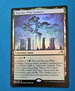 MTG Kamigawa Neon Dynasty Boseiju Who Endures Foil Rare NM - Image 1