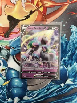Pokemon Promo Card Galarian Rapidash V SWSH111 - Image 1