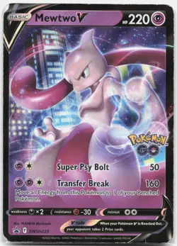 Mewtwo V Promo SWSH: Sword & Shield Promo Cards SWSD Psychic Holofoil SWSH223 20 - Image 1