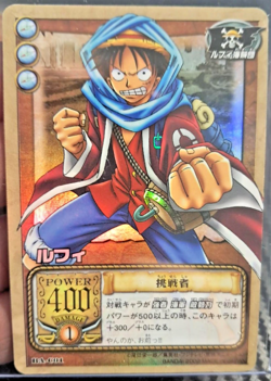 One Piece Bandai 2002 card Game Luffy BA-C01 HOLO FOIL PRIZM RARE VINTAGE CARD - Image 1