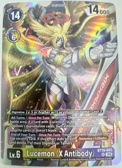 Digimon Card Game Special Booster 2.0 Lucemon (X Antibody) BT19-043 SR - NM - Image 1