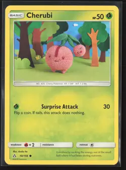 Cherubi Common SM - Ultra Prism 10/156 LP Pokemon Card - Image 1