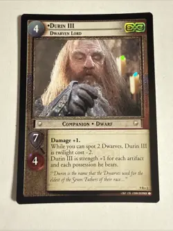 Decipher FOIL Durin III Companion 9R+3 The Lord of the Rings TCG Card - Image 1