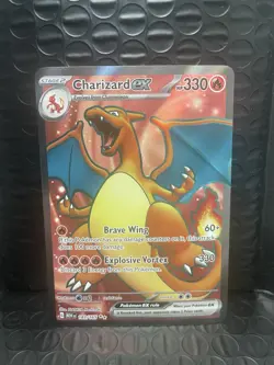 Charizard ex 183/165 Full Art Sv: Scarlet & Violet 151 Holo Pokemon Card - Image 1
