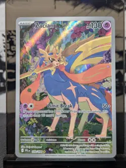 Pokemon TCG Zacian Full Art Ultra Rare Holo Card 100/94 Phantasmal Flames - Image 1