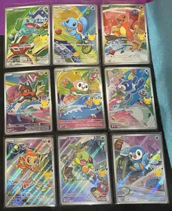 Pokemon 2026 First Partner Illustration Collection Series 1 Promo Set(9 Cards) - Image 1
