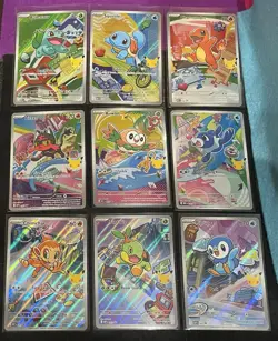 Pokemon 2026 First Partner Illustration Collection Series 1 Promo Set(9 Cards) - Image 2
