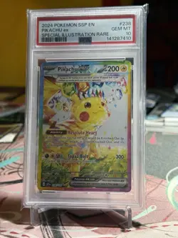 PSA 10 Pokemon Pikachu TCG Surging Sparks EX Card 238/191 - Image 1