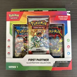 Pokemon TCG: First Partner Illustration Collection Series 1 Box W/ 3x Promos - Image 1