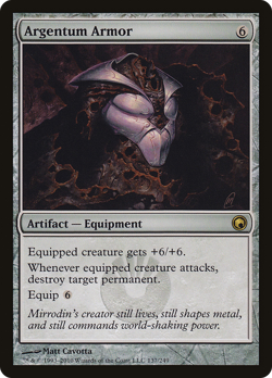 Argentum Armor #137 (MP) Scars of Mirrodin SOM Magic MTG - Image 1