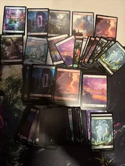 Lot Of 400 Borderless Full Art Lands Foundations NM Basics - Image 1