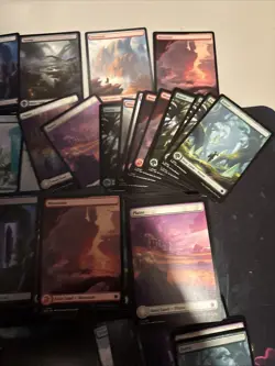 Lot Of 400 Borderless Full Art Lands Foundations NM Basics - Image 3