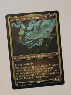 MTG Miirym, Sentinel Wyrm 542 Foil Etched CLB Commander Legends 202w Rare Magic - Image 1