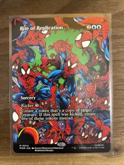 MINT Spiderman’s -Rite of Replication (Borderless) Marvel Universe MAR Magic MTG - Image 1