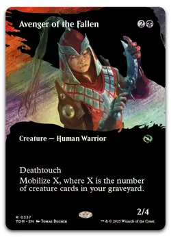 Avenger of the Fallen (Borderless) #337 (Foil) NM Tarkir Dragonstorm Magic MTG - Image 1