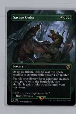 Savage Order (Borderless) R Universes Beyond: Jurassic World Collection 6 NM - Image 1