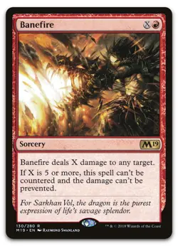 Banefire #130 (NM) Core Set 2019 M19 Magic MTG - Image 1