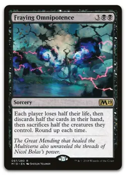 Fraying Omnipotence #97 (NM) Core Set 2019 M19 Magic MTG - Image 1