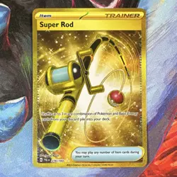 Pokemon Super Rod 276/193 Secret Rare Holo Trainer Item Sv02: Paldea Evolved TCG - Image 1