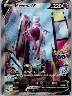 Pokemon GO #072/078 Mewtwo V (Alternate Full Art) - Image 1
