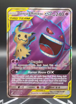 Gengar and Mimikyu GX Full Art Pokemon Team Up 164/181 NM - Image 1
