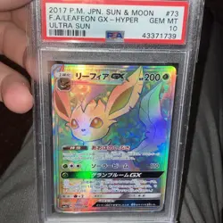 Pokemon Japanese SM5S 073/066 Leafeon GX HR Ultra Sun Prism 2017 PSA 10 43890685 - Image 2