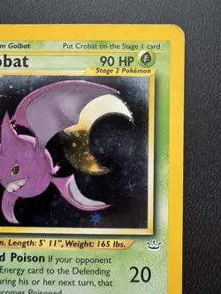 Pokemon Crobat Double Holo ERROR Neo Revelation 4/64 MP Holographic RARE - Image 3