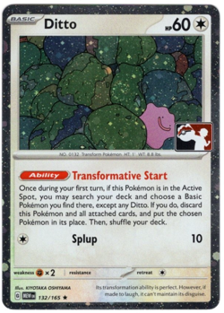 Pokemon TCG Ditto Holo 132/135 [Prize Pack] Play Stamp English NM - Image 1