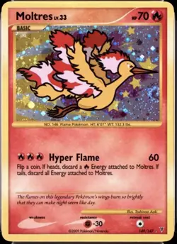 3 HOLO SWIRLS!! 2009 Pokemon Platinum Supreme Victors 149/147 Moltres Holo LP-NM - Image 1