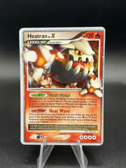 Heatran LV.X DP31 Black Star Promo Pokemon Card Holo Foil Rare HP BR3 - Image 1