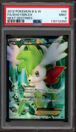 Pokemon PSA 9 Shaymin EX 94/99 Black & White Next Destinies Full Art Mint - Image 1