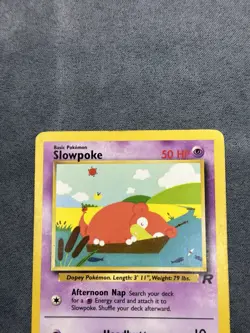 Pokemon TCG Slowpoke 67/82 Team Rocket Set Unlimited Vintage - Image 2