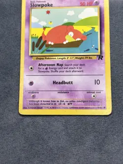 Pokemon TCG Slowpoke 67/82 Team Rocket Set Unlimited Vintage - Image 3