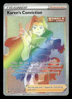 Karen's Conviction - 216/198 - Secret Rare - Chilling Reign - Pokemon - NM/M - Image 1