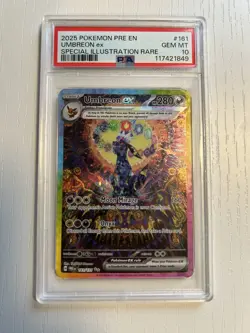 2025 Pokemon PRE Prismatic Evolutions Umbreon EX #161/131 SIR PSA 10 Gem Mint - Image 1