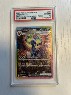 2025 Pokemon PRE Prismatic Evolutions Umbreon EX #161/131 SIR PSA 10 Gem Mint - Image 3