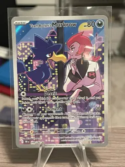 Pokemon Team Rocket’s Murkrow 200/182 Destined Rivals Illustration Rare NM - Image 1